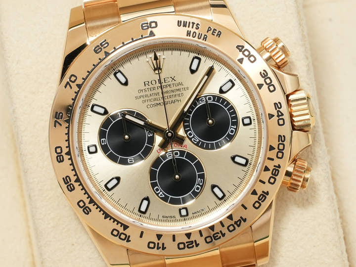 ロレックス デイトナ Ref.116508 イエローゴールド シャンパンxブラック文字盤 中古 cvamvewa