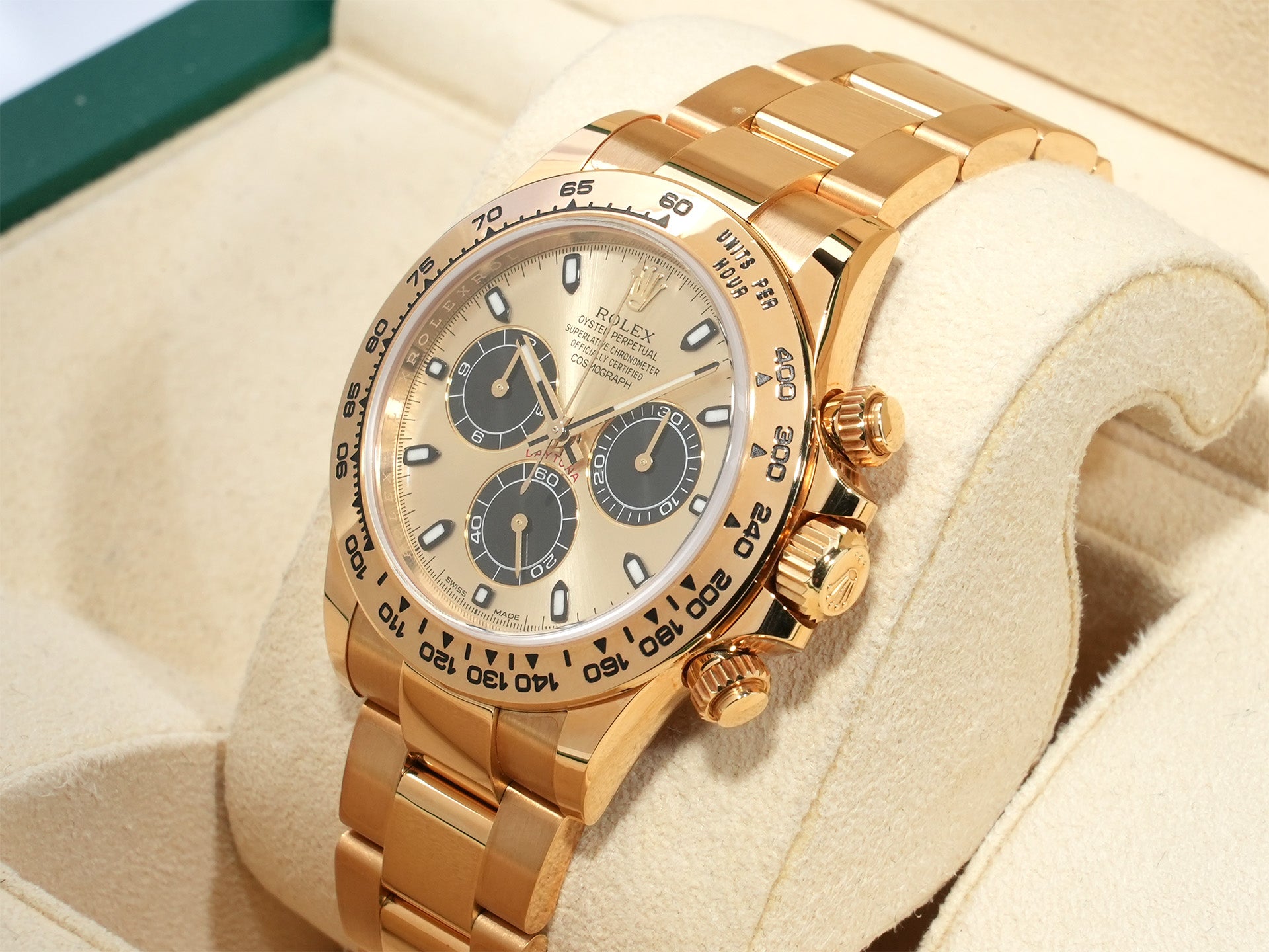 ロレックス デイトナ Ref.116508 イエローゴールド シャンパンxブラック文字盤 中古 cvamvewa