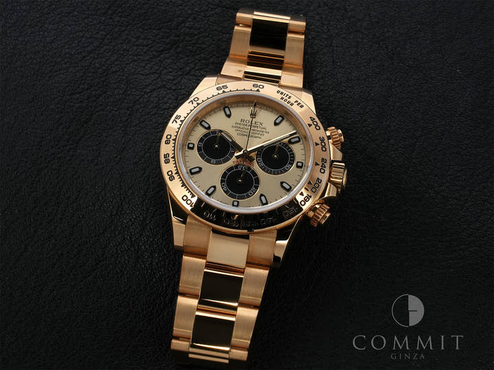 ロレックス デイトナ Ref.116508 イエローゴールド シャンパンxブラック文字盤 中古 cvamvewa