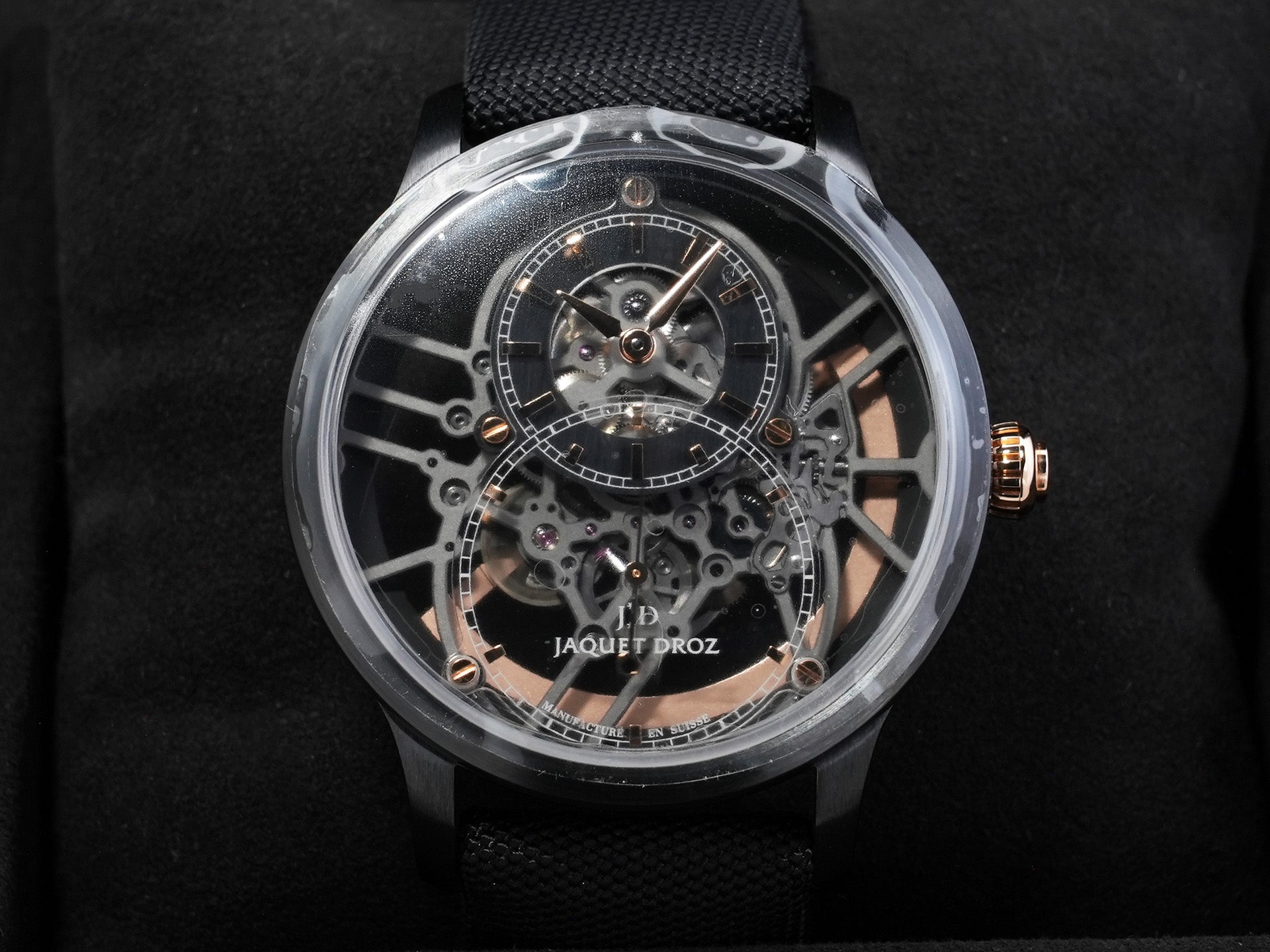 Jaquet Droz Grande Seconde Skelet-One Ref. J003525540 Black Ceramic Skeleton Dial Like New vzvwaegw