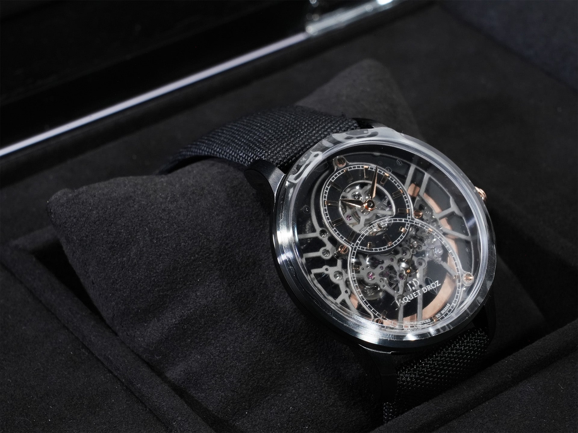 Jaquet Droz Grande Seconde Skelet-One Ref. J003525540 Black Ceramic Skeleton Dial Like New vzvwaegw