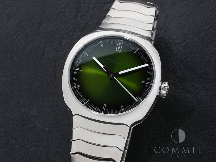H. Moser Streamliner Centre Seconds Ref. 6201-1200 Stainless Steel Matrix Green Fumé Dial Excellent Condition 848ba732
