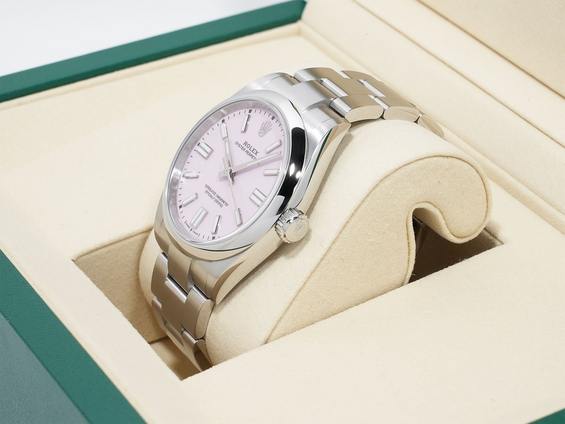 ロレックス オイスターパーペチュアル41 Ref.134300 ステンレススチール キャンディピンク文字盤 未使用 4dot6izy