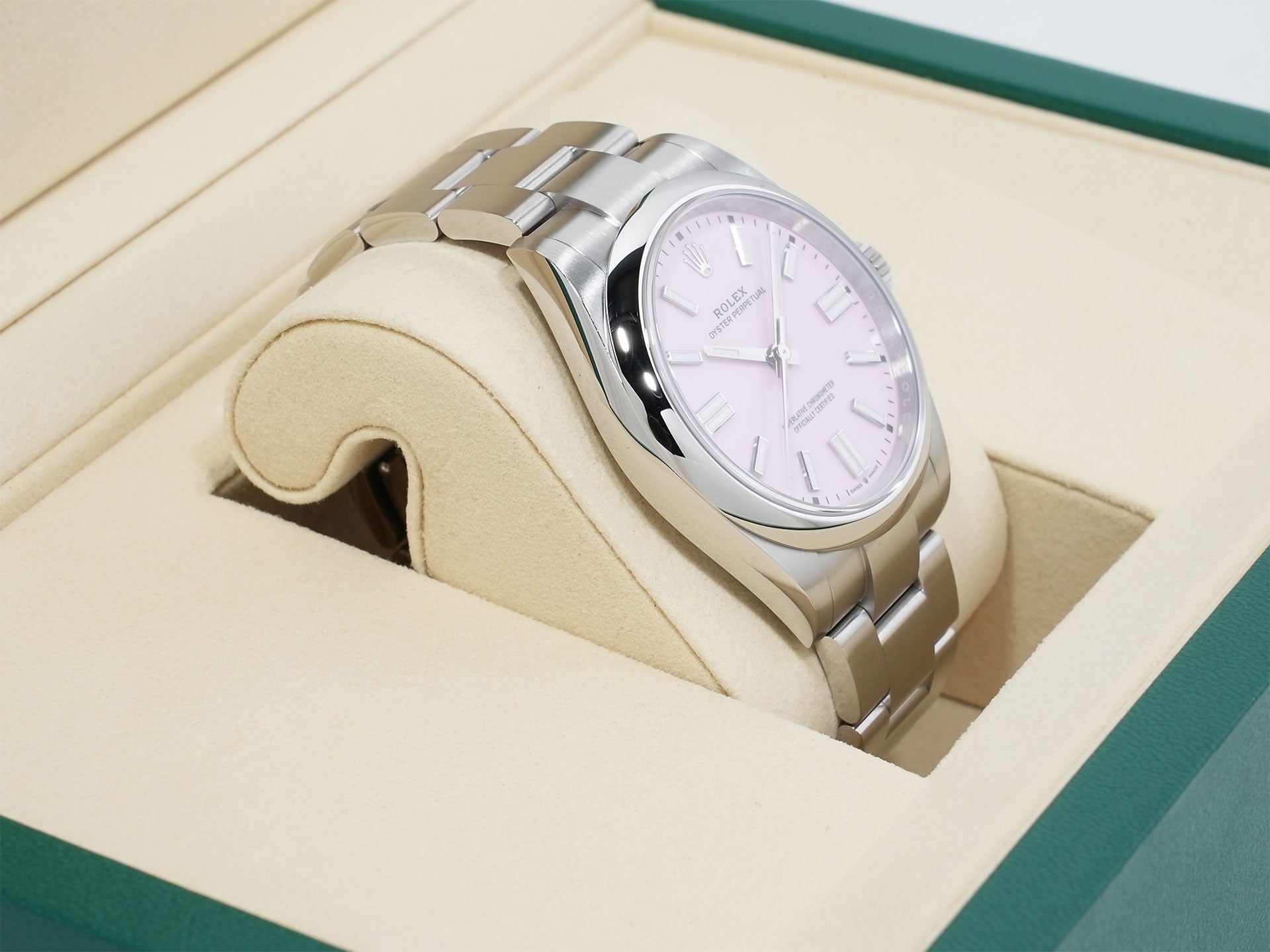 ロレックス オイスターパーペチュアル41 Ref.134300 ステンレススチール キャンディピンク文字盤 未使用 4dot6izy