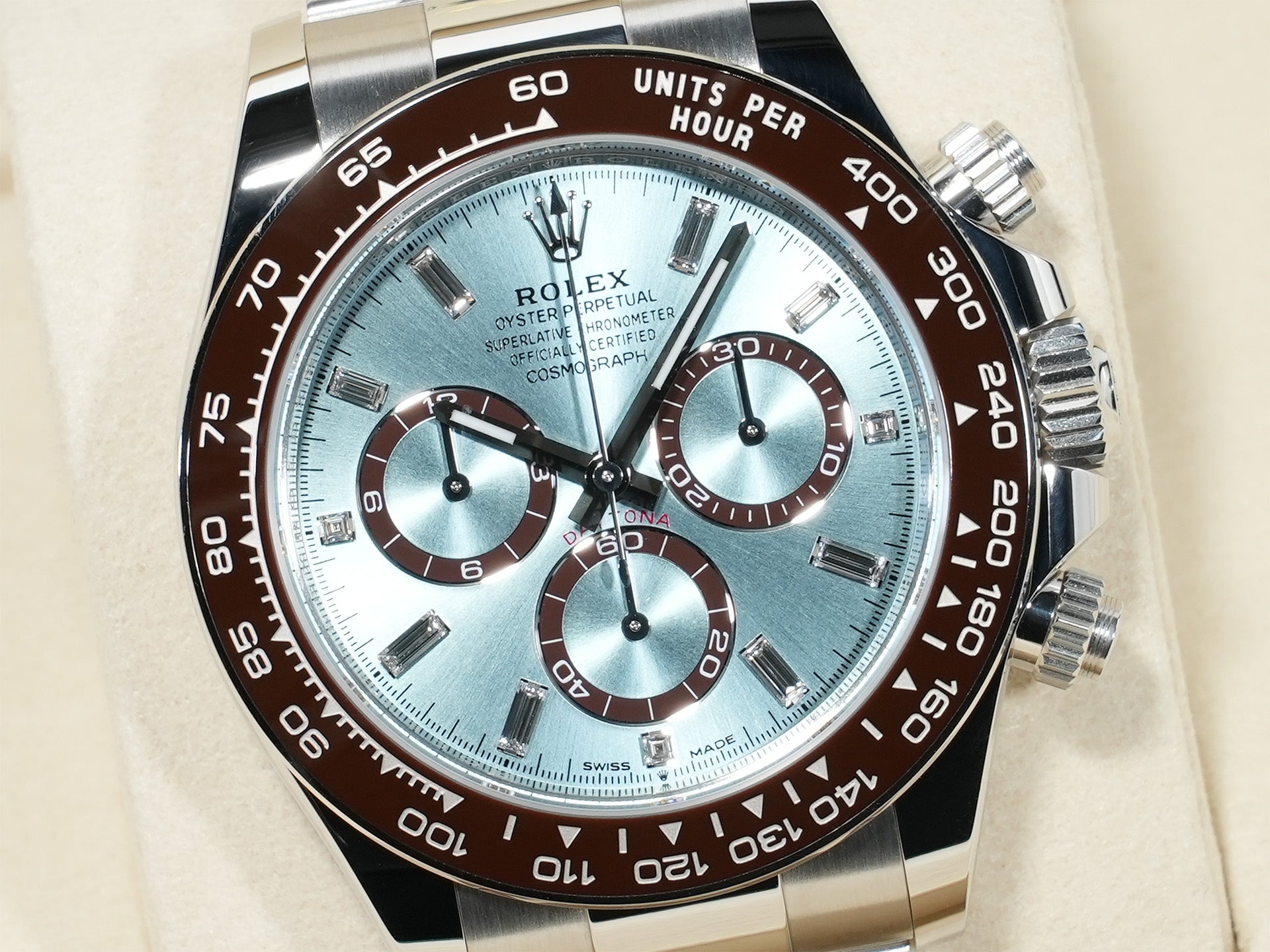 ROLEX Daytona Ref. 126506A Platinum Ice Blue with 11P Diamond Dial Unused xyzujqsq