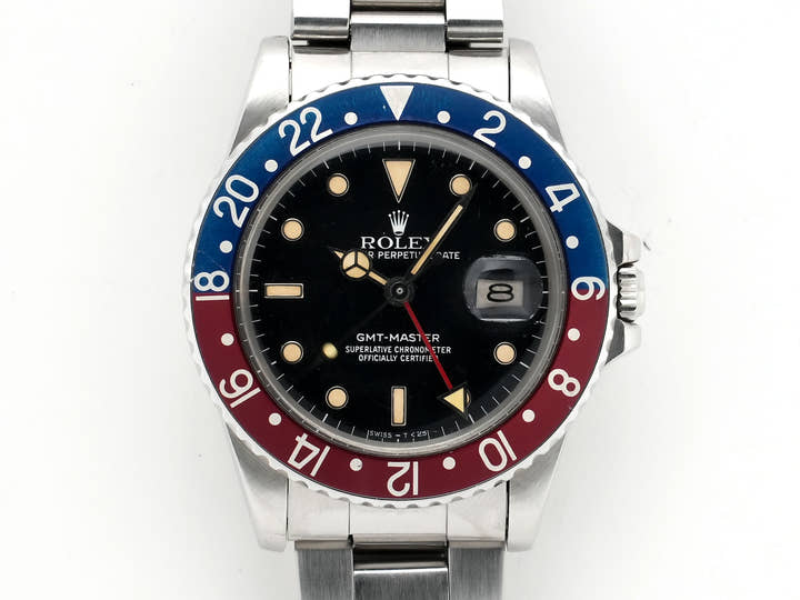 ロレックス GMTマスター Ref.16750 ステンレススチール ブラック文字盤 オイスターブレスレット 中古 r5atuk5h