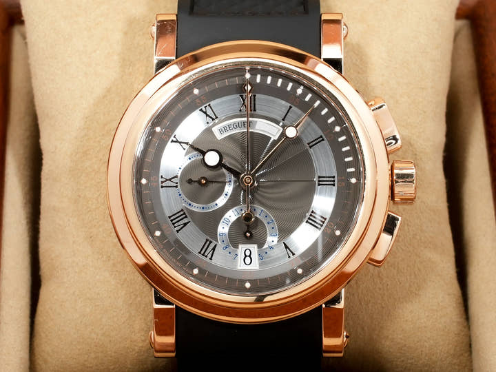 ブレゲ マリーン Ⅱ クロノグラフ Ref.5827BR/Z2/5ZU ローズゴールド グレー文字盤 中古 3ojzm996