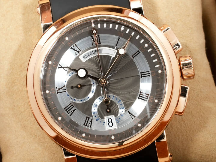 ブレゲ マリーン Ⅱ クロノグラフ Ref.5827BR/Z2/5ZU ローズゴールド グレー文字盤 中古 3ojzm996