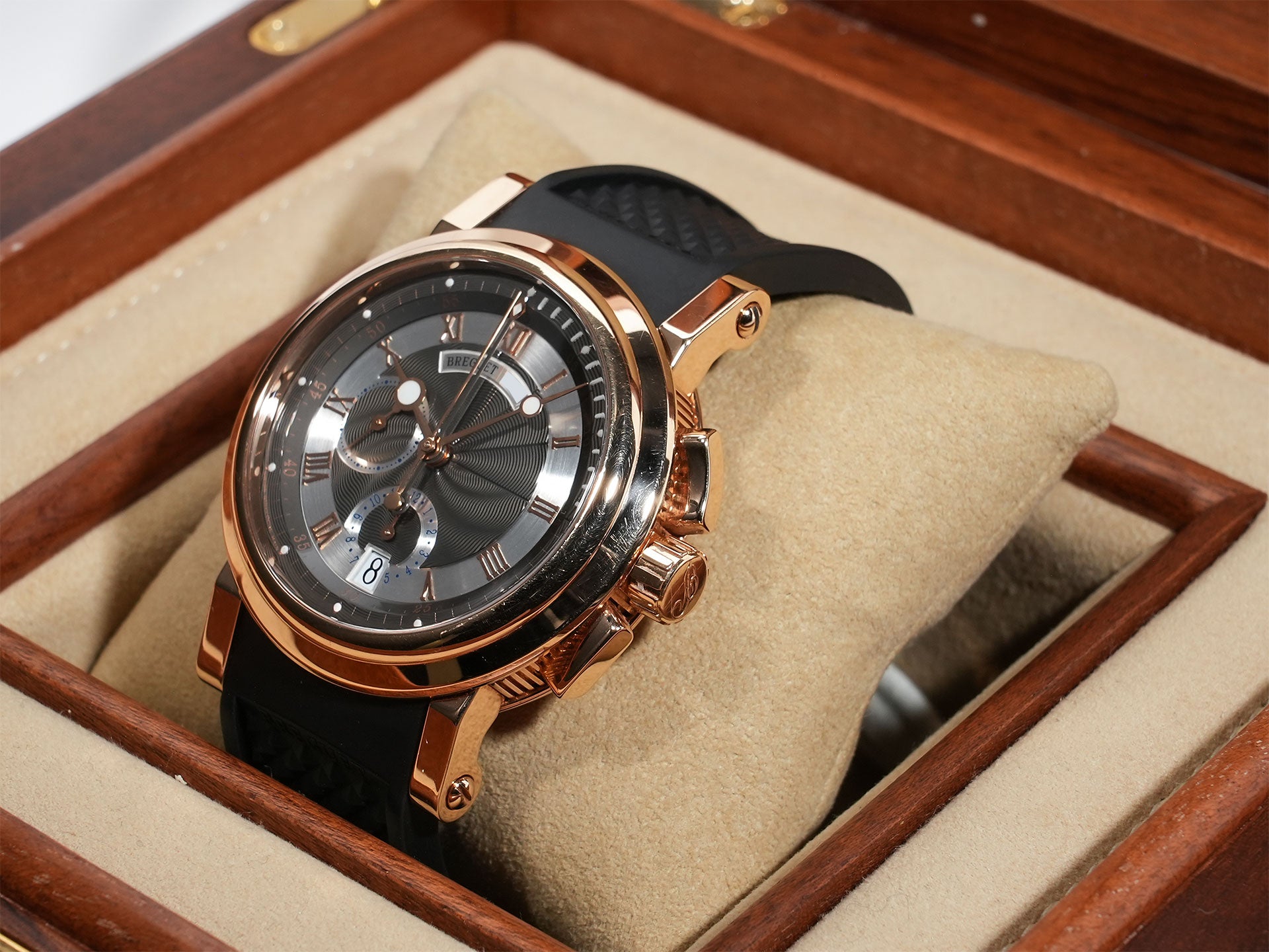 ブレゲ マリーン Ⅱ クロノグラフ Ref.5827BR/Z2/5ZU ローズゴールド グレー文字盤 中古 3ojzm996