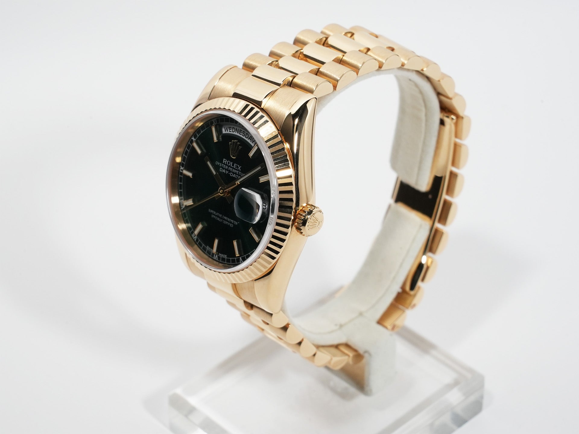 ロレックス デイデイト36 Ref.118238 イエローゴールド グリーン文字盤 中古 byp4xiv5