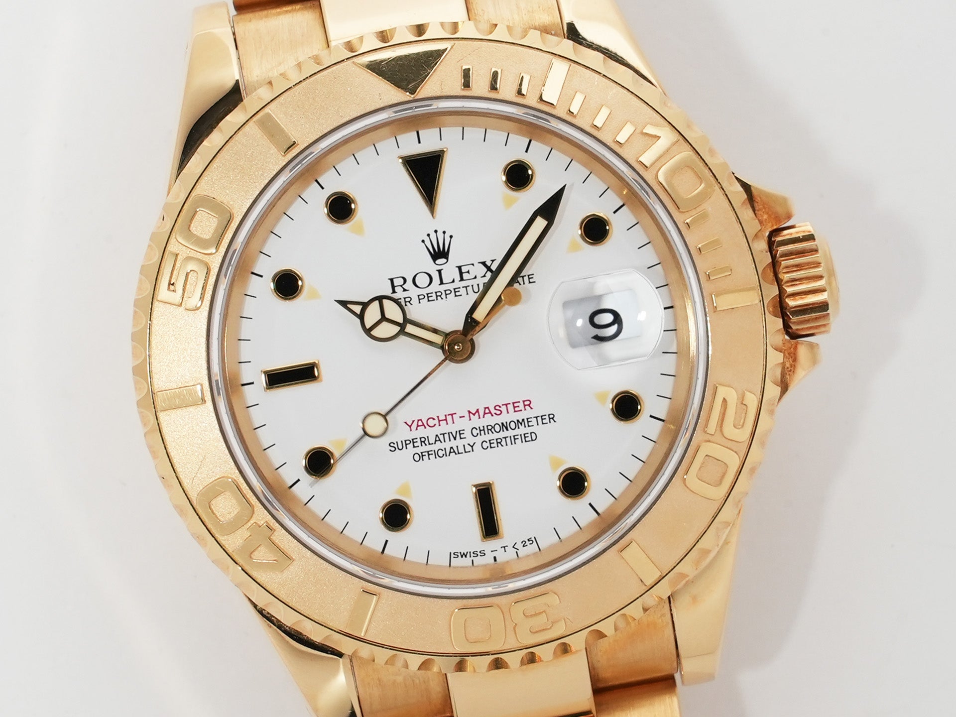 ロレックス ヨットマスター40 Ref.16628 イエローゴールド ホワイト文字盤 美中古 v3avck6a