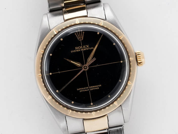 ロレックス ゼファー Ref.1008 ステンレススチール/イエローゴールド ブラック文字盤 中古 3xhdmku5