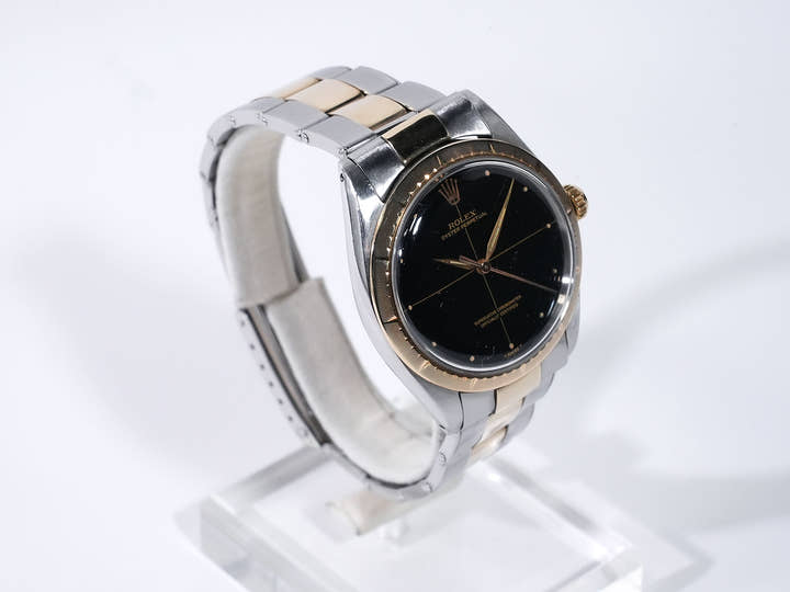 ロレックス ゼファー Ref.1008 ステンレススチール/イエローゴールド ブラック文字盤 中古 3xhdmku5
