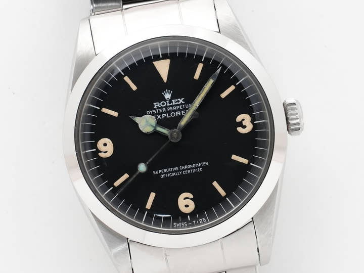 ロレックス エクスプローラーI Ref.1016 ステンレススチール ブラック文字盤 中古 nfookxfr