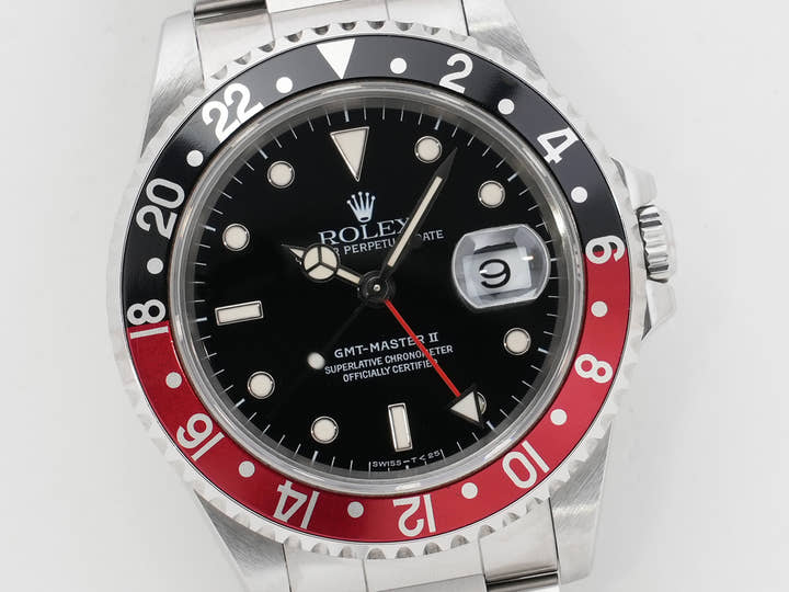 ロレックス GMTマスターII Ref.16710 ステンレススチール ブラック文字盤 オイスターブレスレット 中古 vku4e63e