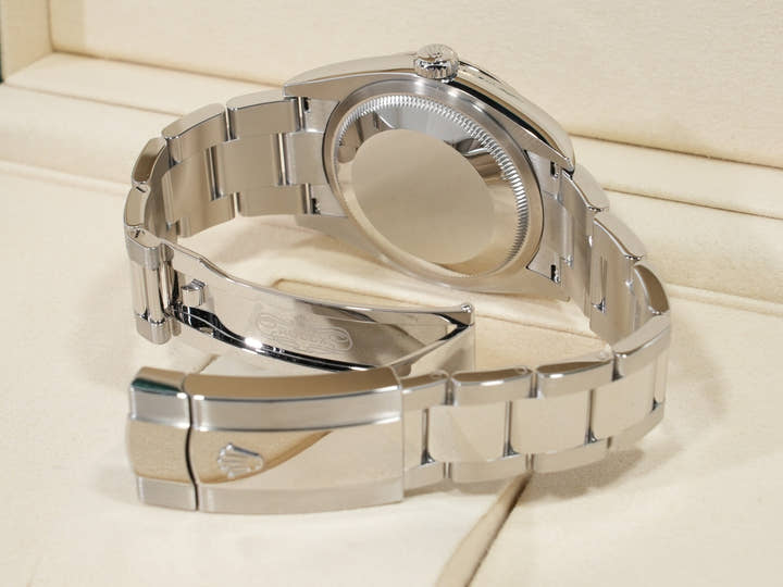 ロレックス デイトジャスト36 Ref.126234G ステンレススチール/ホワイトゴールド ブラックx10Pダイヤ文字盤 オイスターブレスレット 未使用 rxb4eg8b