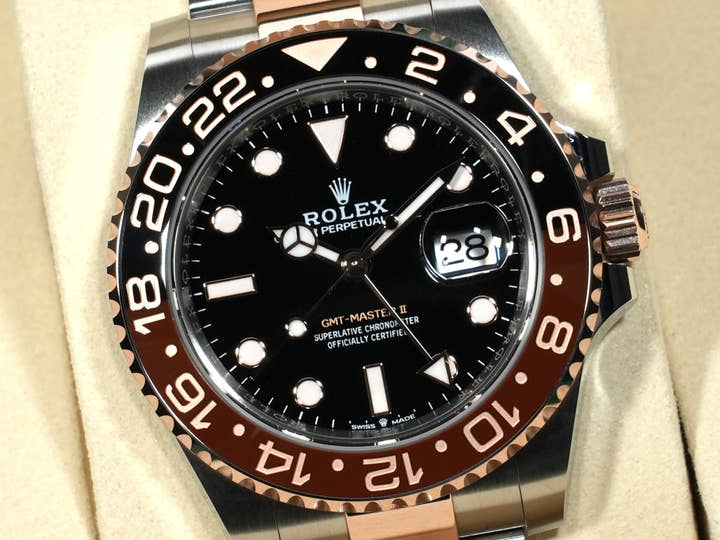 ロレックス GMTマスターII Ref.126711CHNR ステンレススチール/エバーローズゴールド ブラック文字盤 オイスターブレスレット 未使用 fmxjqrxd