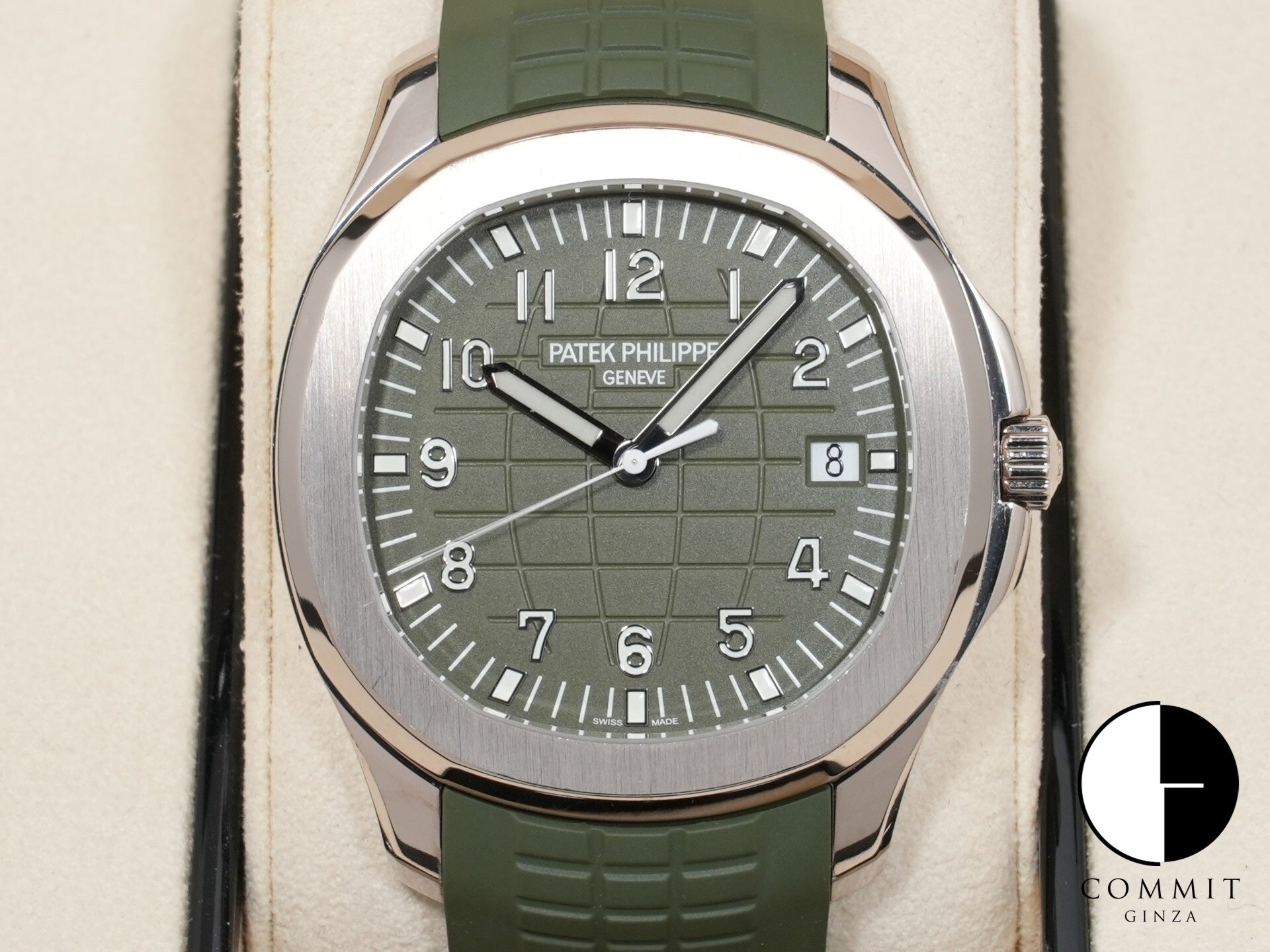 パテックフィリップ アクアノート Ref.5168G-010 ホワイトゴールド カーキグリーン文字盤 中古 u9ahtfyv
