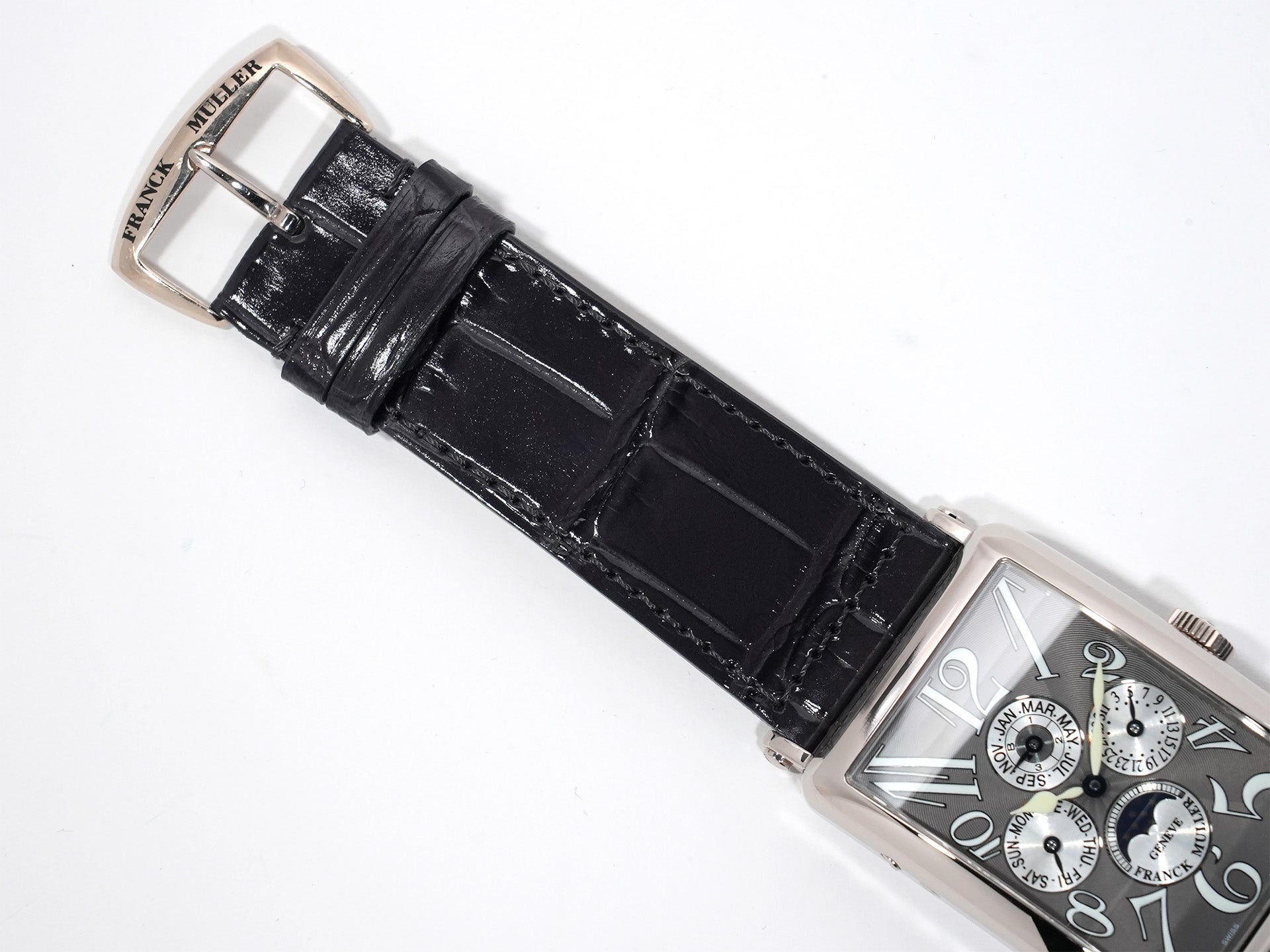 フランクミュラー ロングアイランド パーペチュアルカレンダー Ref.1200 QP ホワイトゴールド グレー文字盤 美中古 n84dzwsb