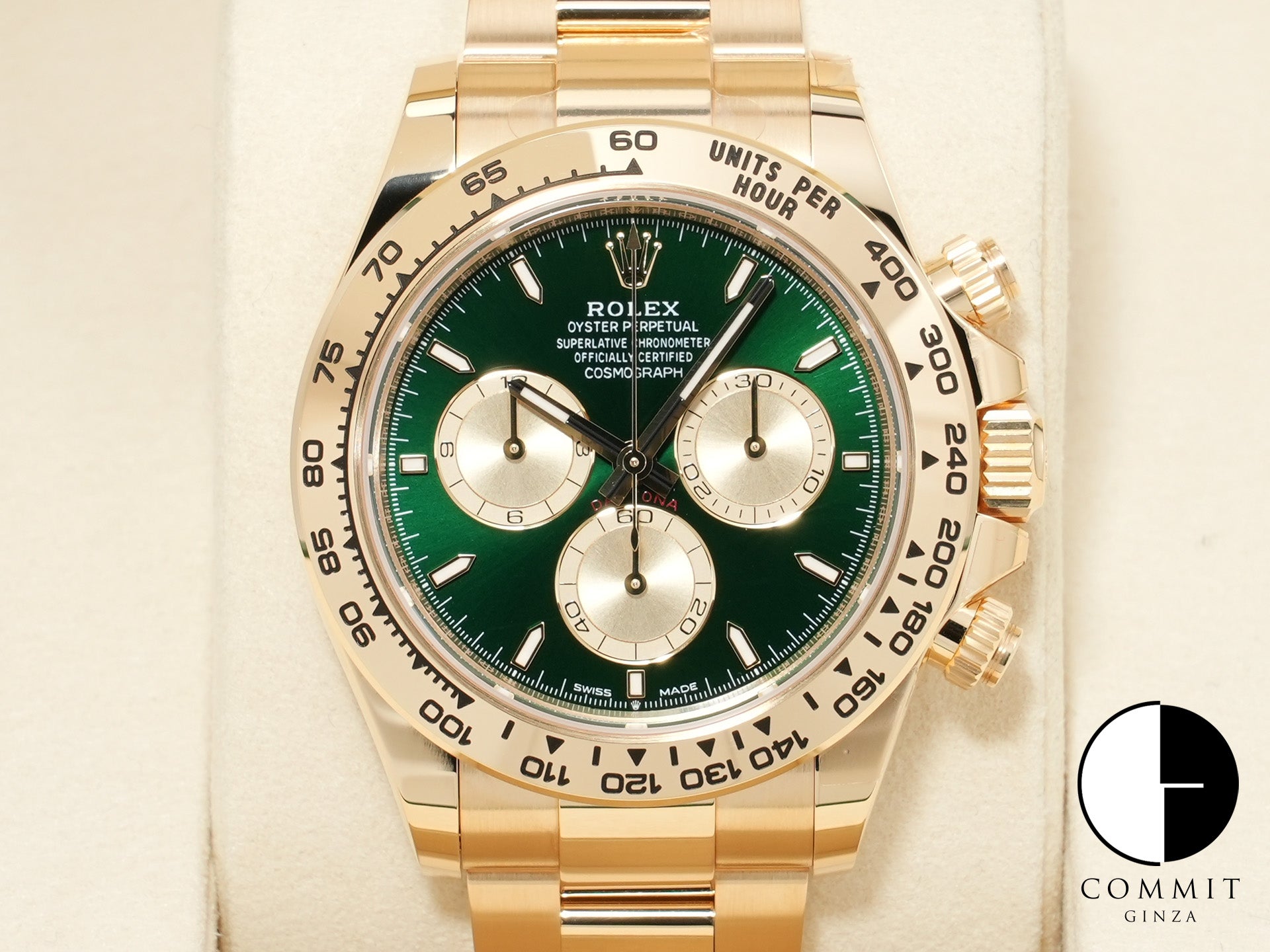 Rolex Daytona Ref. 126508 Yellow Gold Green Dial Unused u5ii7b43