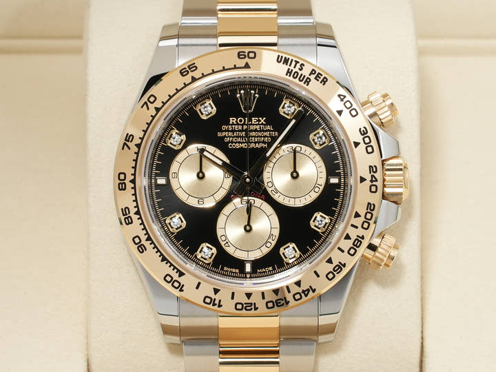 ロレックス デイトナ Ref.126503G ステンレススチール/イエローゴールド ブラックxゴールデンx8Pダイヤ文字盤 未使用 ymdykkdc