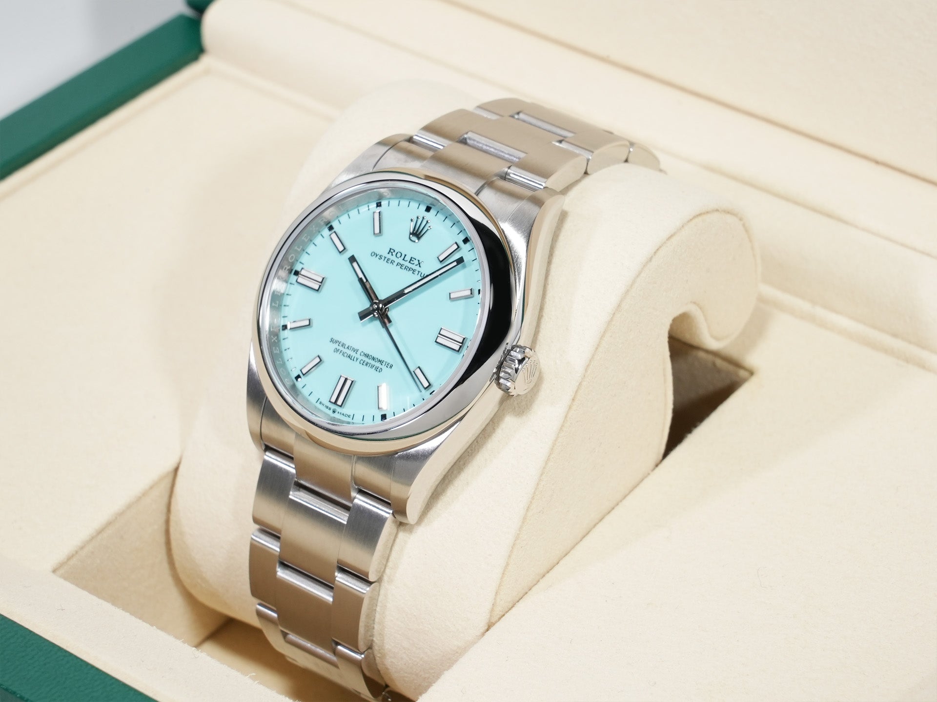 ロレックス オイスターパーペチュアル36 Ref.126000 ステンレススチール ターコイズ文字盤 未使用 eb4kem3c