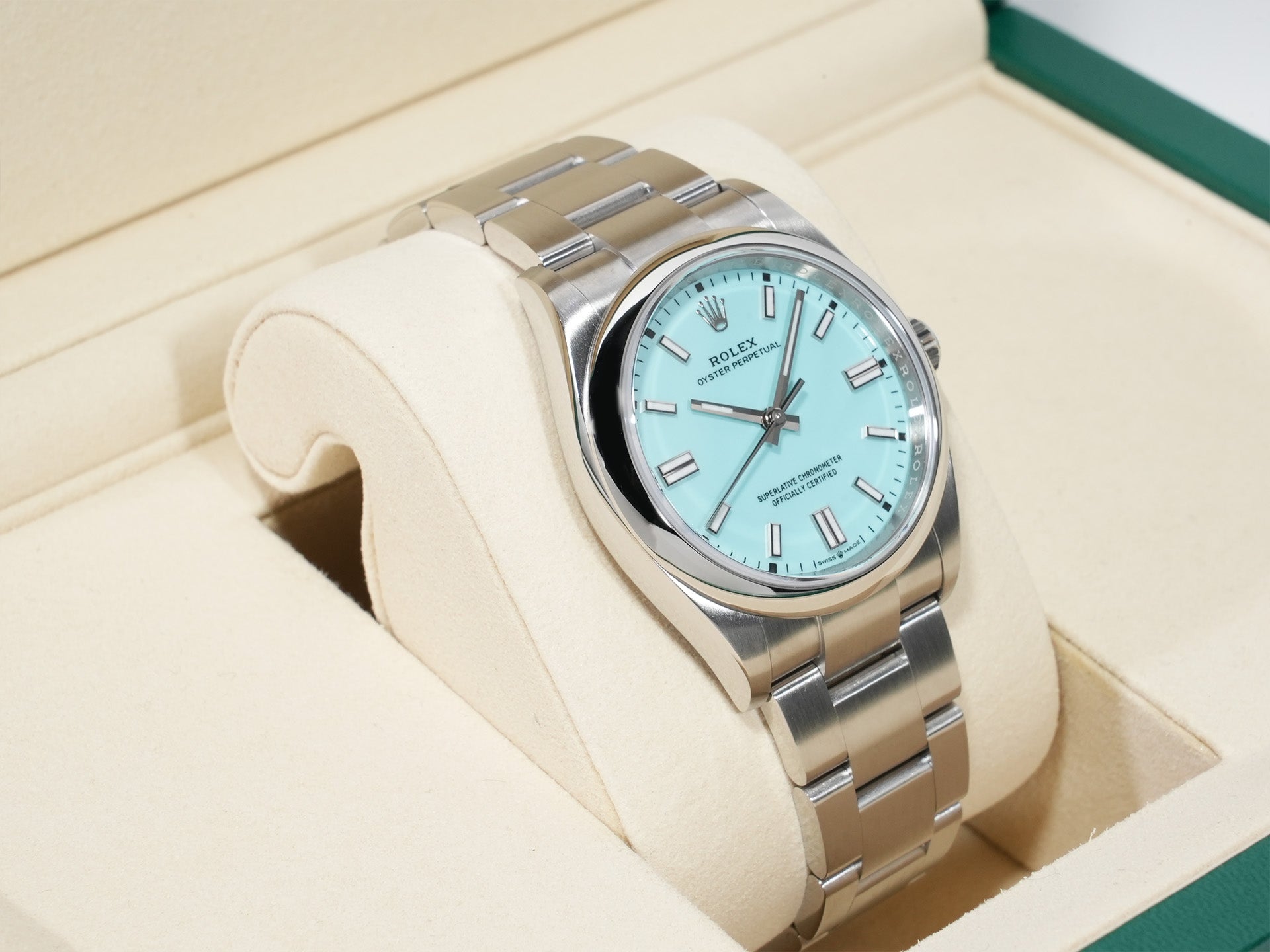 ロレックス オイスターパーペチュアル36 Ref.126000 ステンレススチール ターコイズ文字盤 未使用 eb4kem3c
