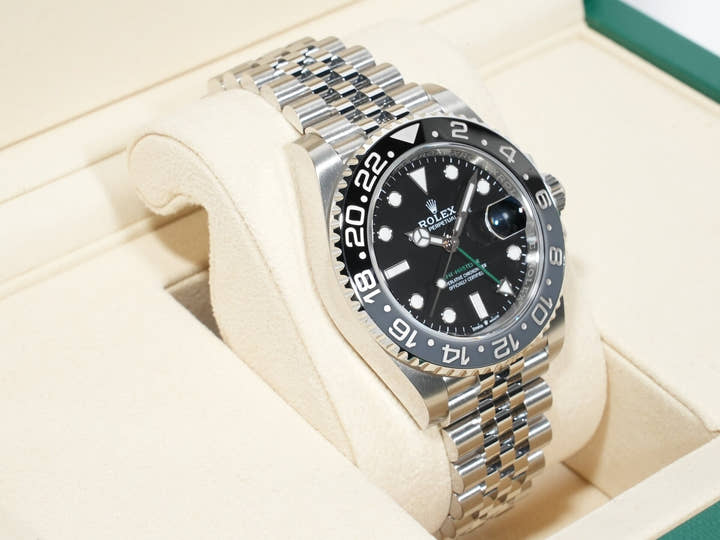 Rolex GMT-Master II Ref. 126710GRNR Stainless Steel Black Dial Jubilee Bracelet Unused h7wvds4u