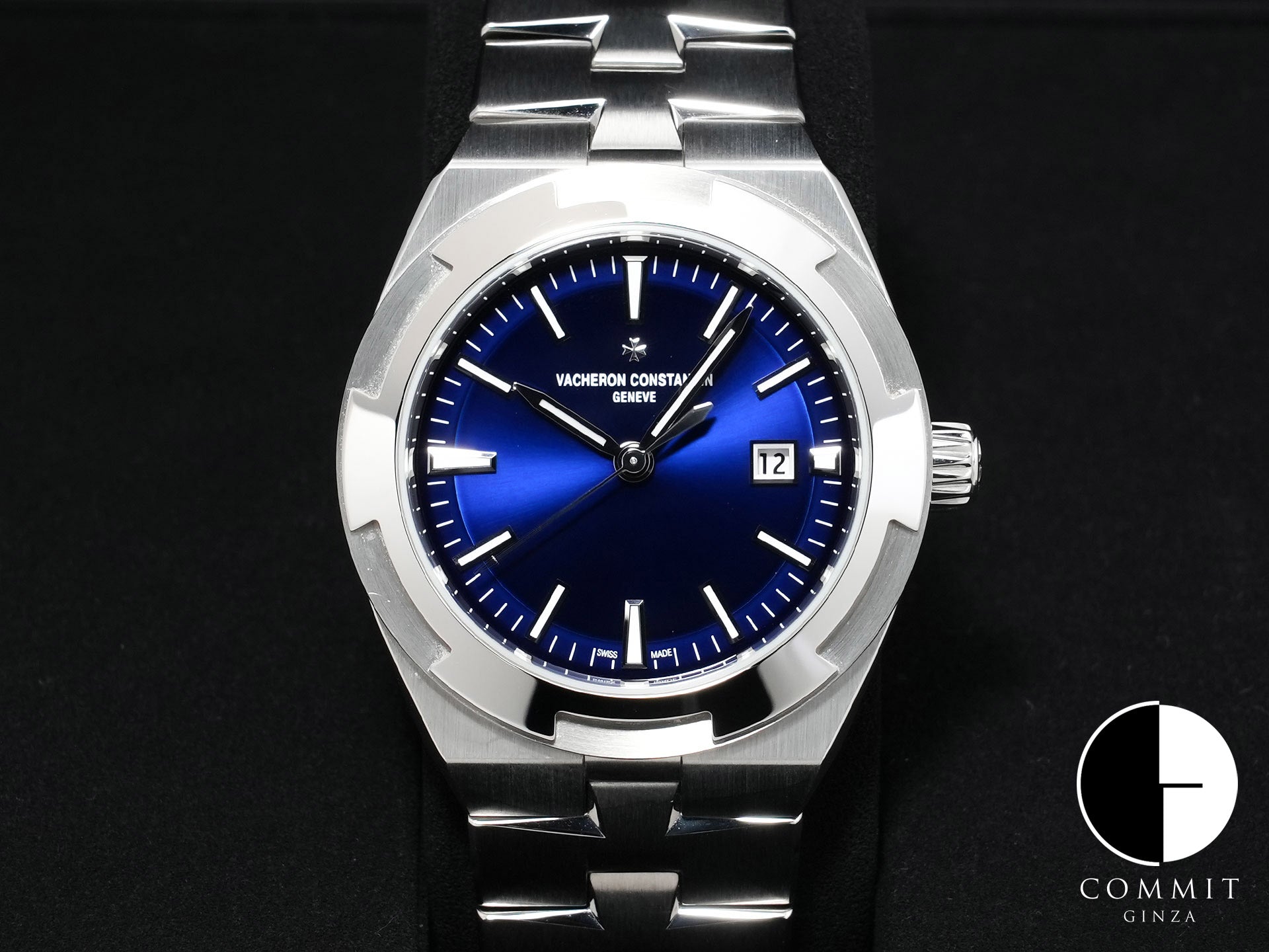 ヴァシュロンコンスタンタン オーヴァーシーズ オートマティック Ref.4600V/200A-B980 ステンレススチール ブルー文字盤 美品 wsp87bvk