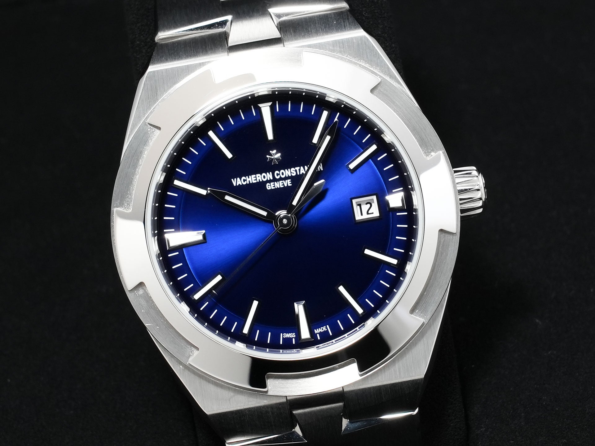 ヴァシュロンコンスタンタン オーヴァーシーズ オートマティック Ref.4600V/200A-B980 ステンレススチール ブルー文字盤 美品 wsp87bvk