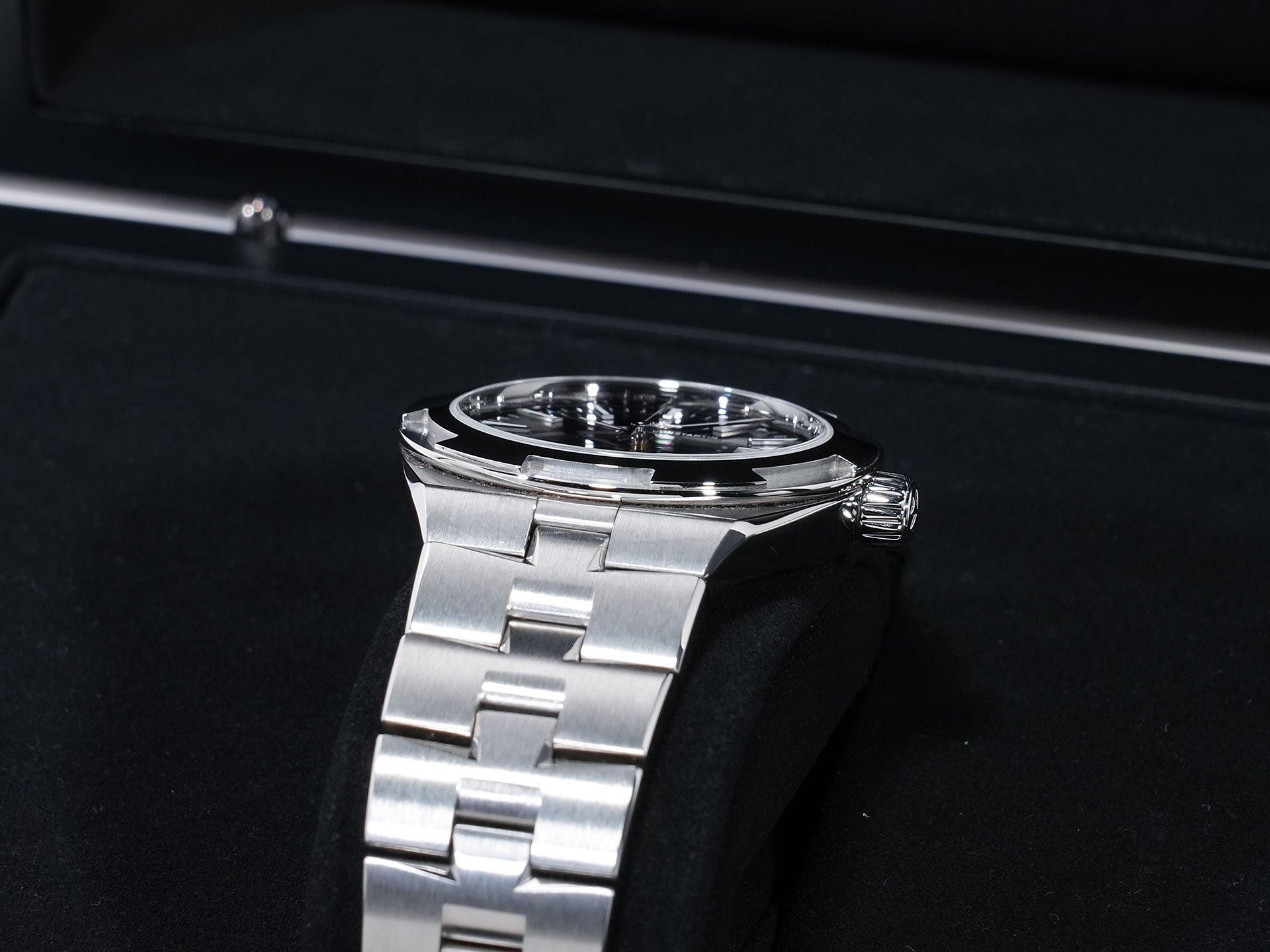 ヴァシュロンコンスタンタン オーヴァーシーズ オートマティック Ref.4600V/200A-B980 ステンレススチール ブルー文字盤 美品 wsp87bvk