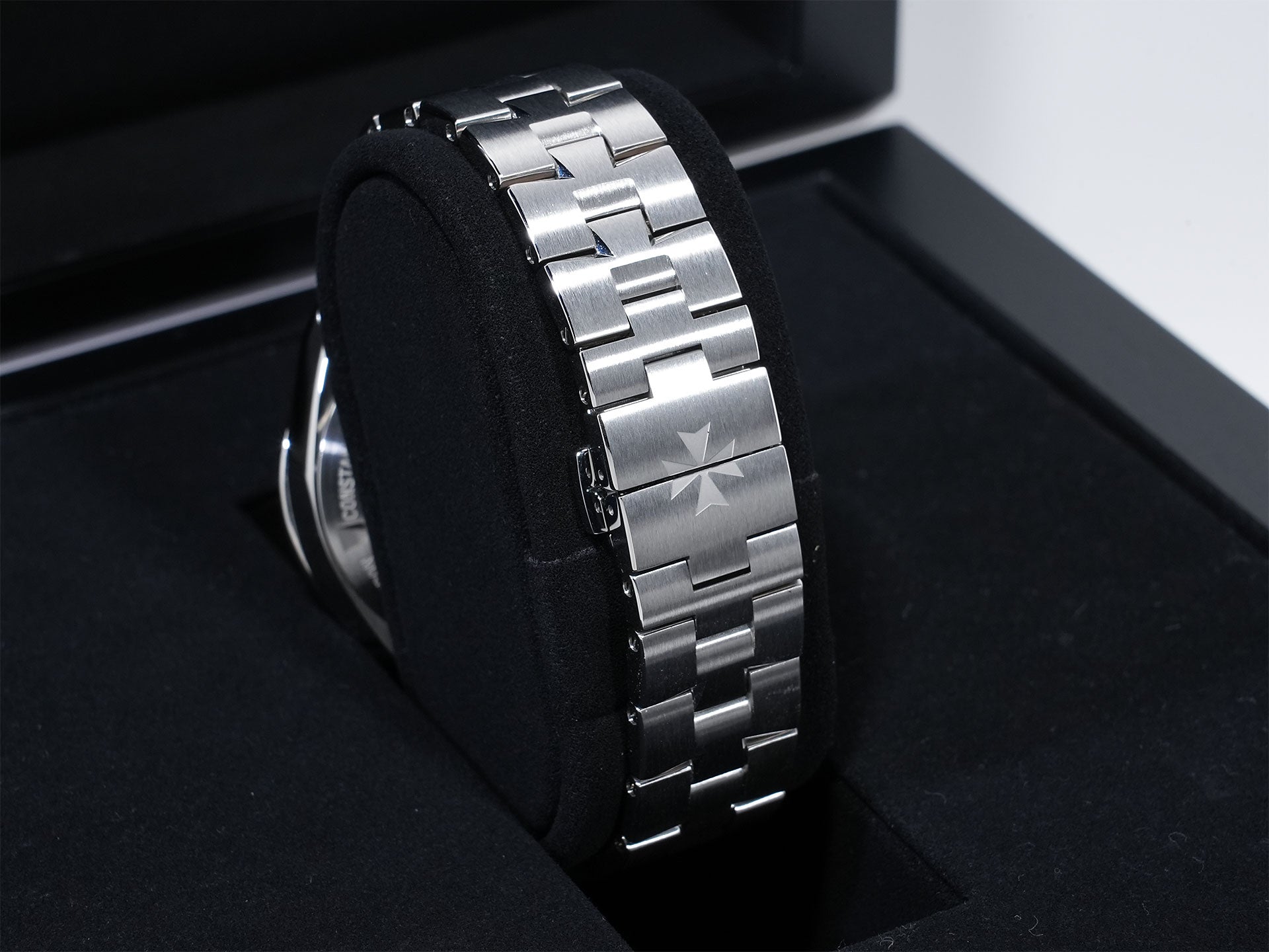 ヴァシュロンコンスタンタン オーヴァーシーズ オートマティック Ref.4600V/200A-B980 ステンレススチール ブルー文字盤 美品 wsp87bvk