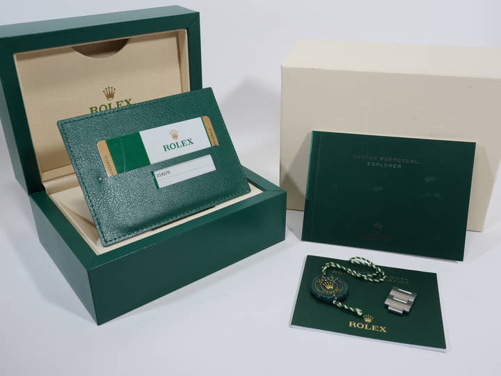 Rolex Explorer I Ref. 214270 Stainless Steel Black Dial Oyster Bracelet Excellent Used Condition yq7yrs9p