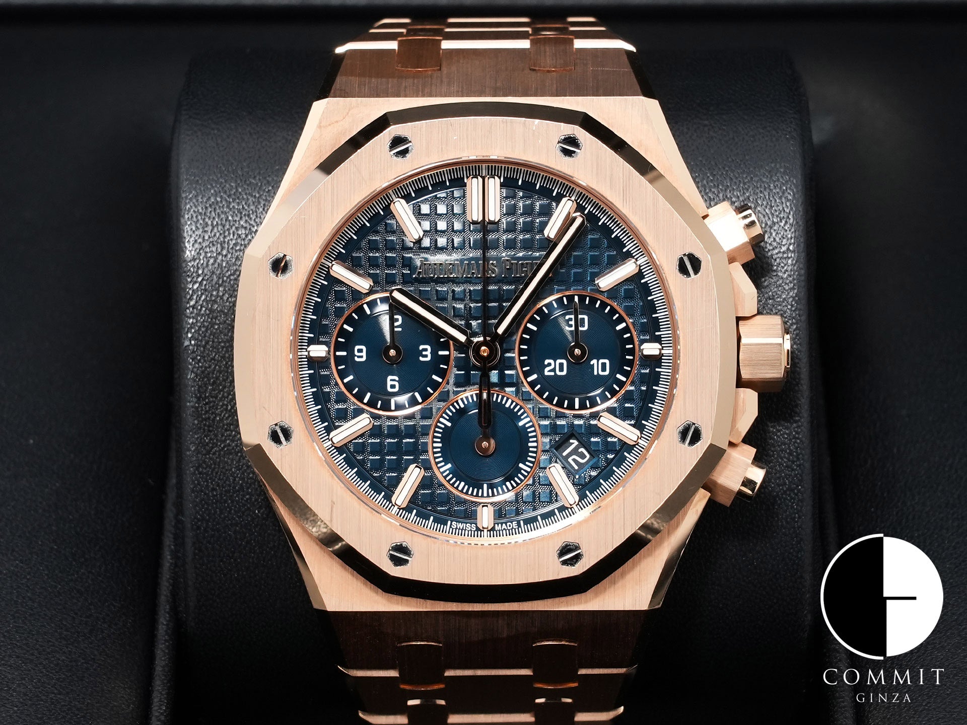 オーデマピゲ ロイヤルオーク クロノグラフ Ref.26715OR.OO.1356OR.01 ピンクゴールド ナイトブルー文字盤 中古 ymckn66e