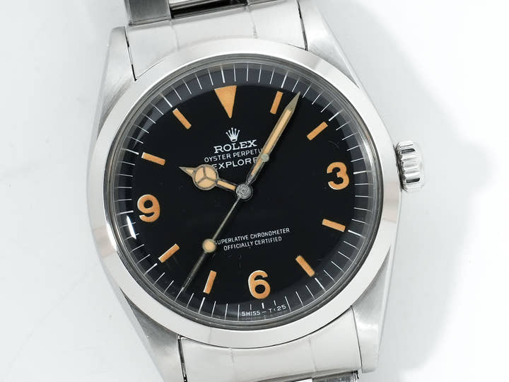ロレックス エクスプローラーI Ref.1016 ステンレススチール ブラック文字盤 中古 4sgbdunx