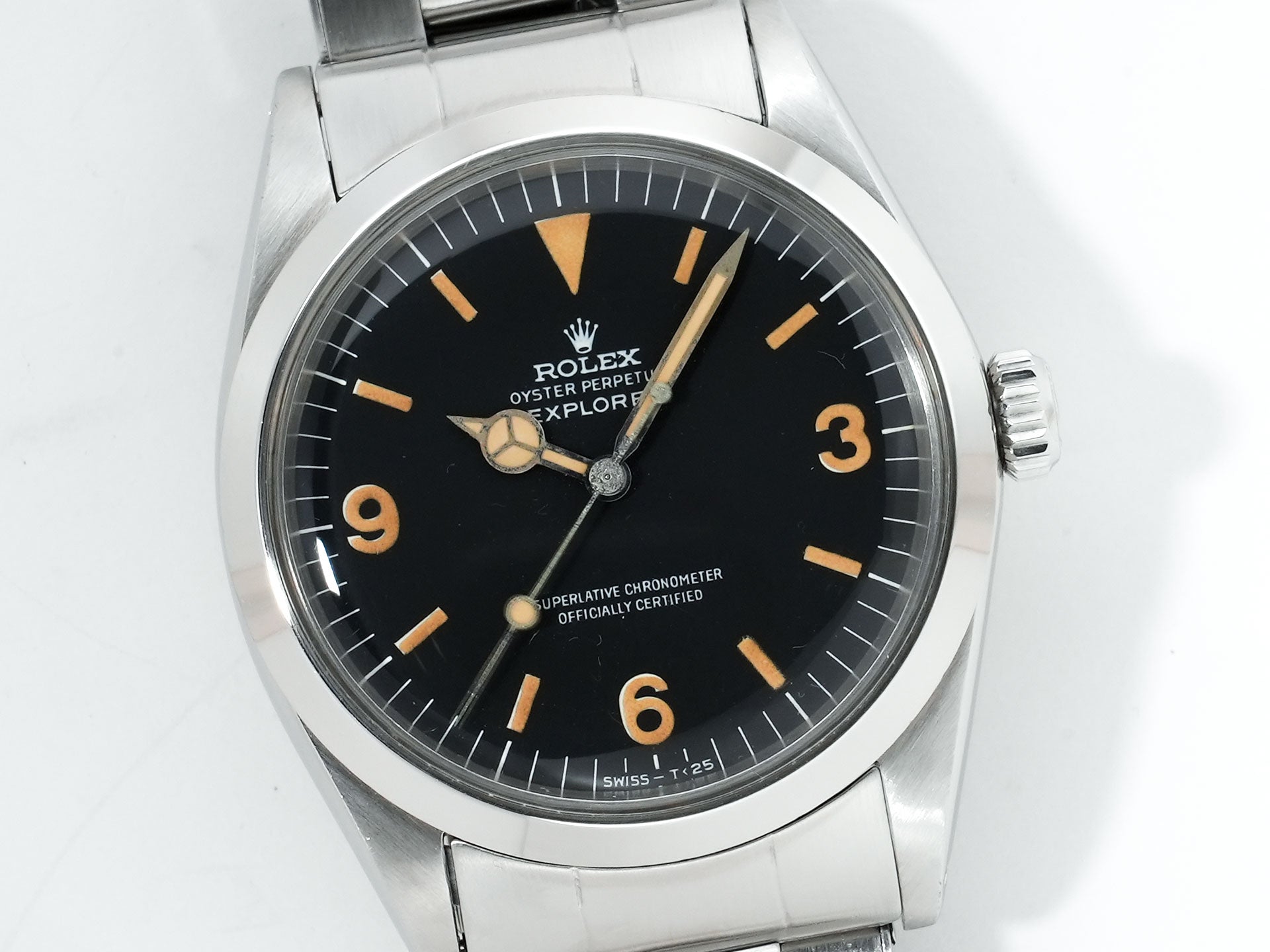ロレックス エクスプローラーI Ref.1016 ステンレススチール ブラック文字盤 中古 4sgbdunx