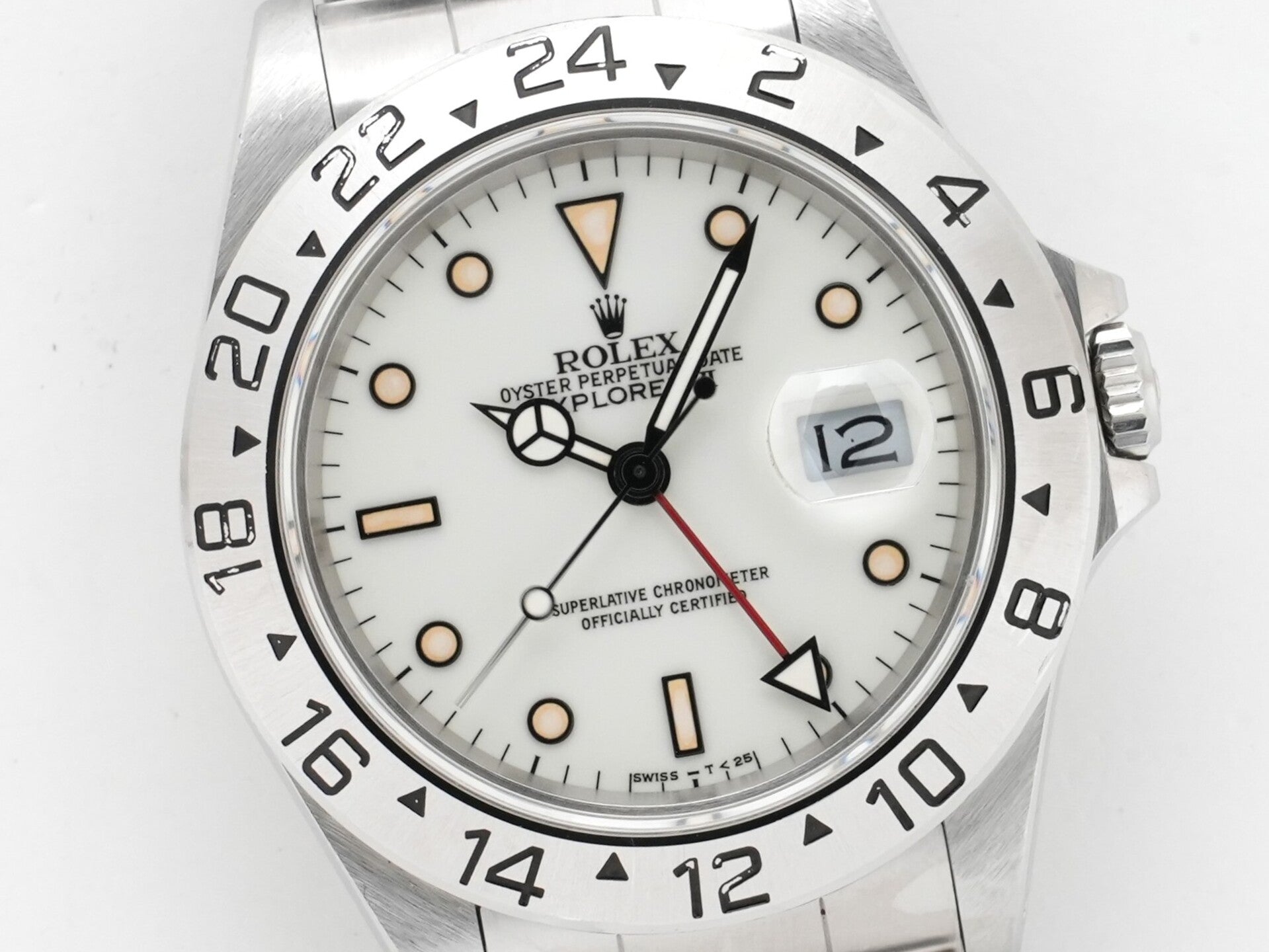 Rolex Explorer II Ref. 16570 Stainless Steel White Dial Oyster Bracelet Used rbnijusc