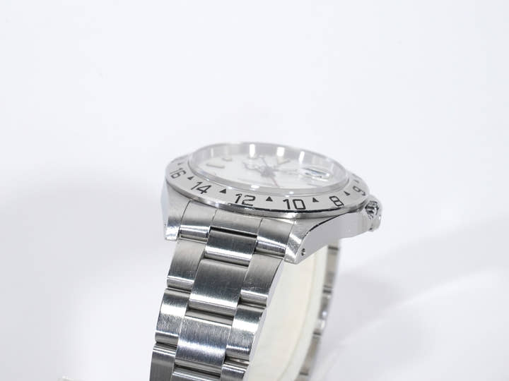 Rolex Explorer II Ref. 16570 Stainless Steel White Dial Oyster Bracelet Used rbnijusc