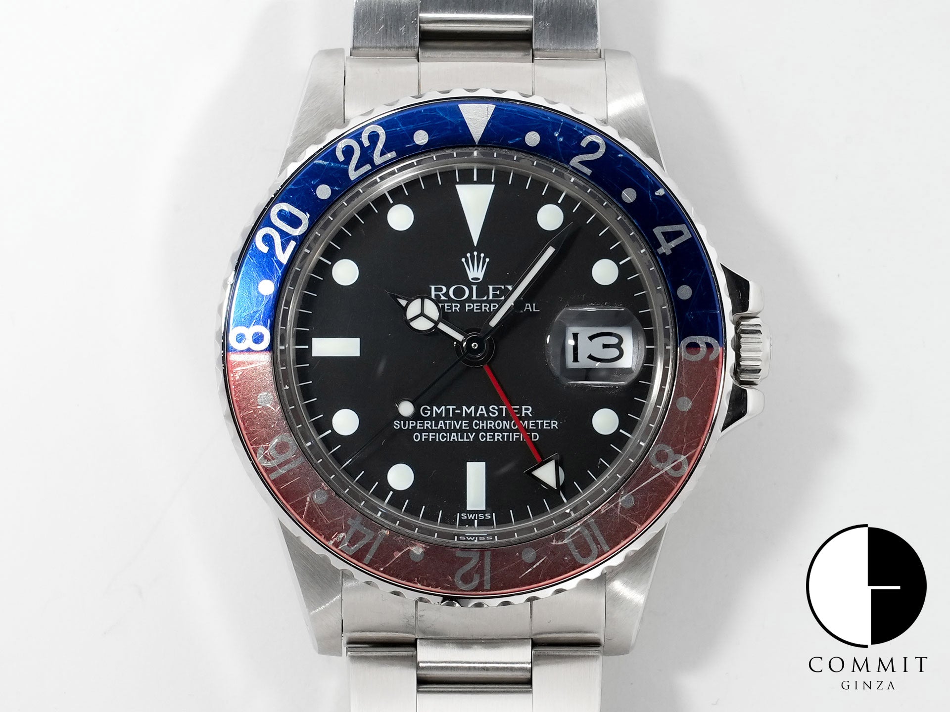 ロレックス GMTマスター Ref.1675 ステンレススチール ブラック文字盤 オイスターブレスレット 中古 pq5gc2z2