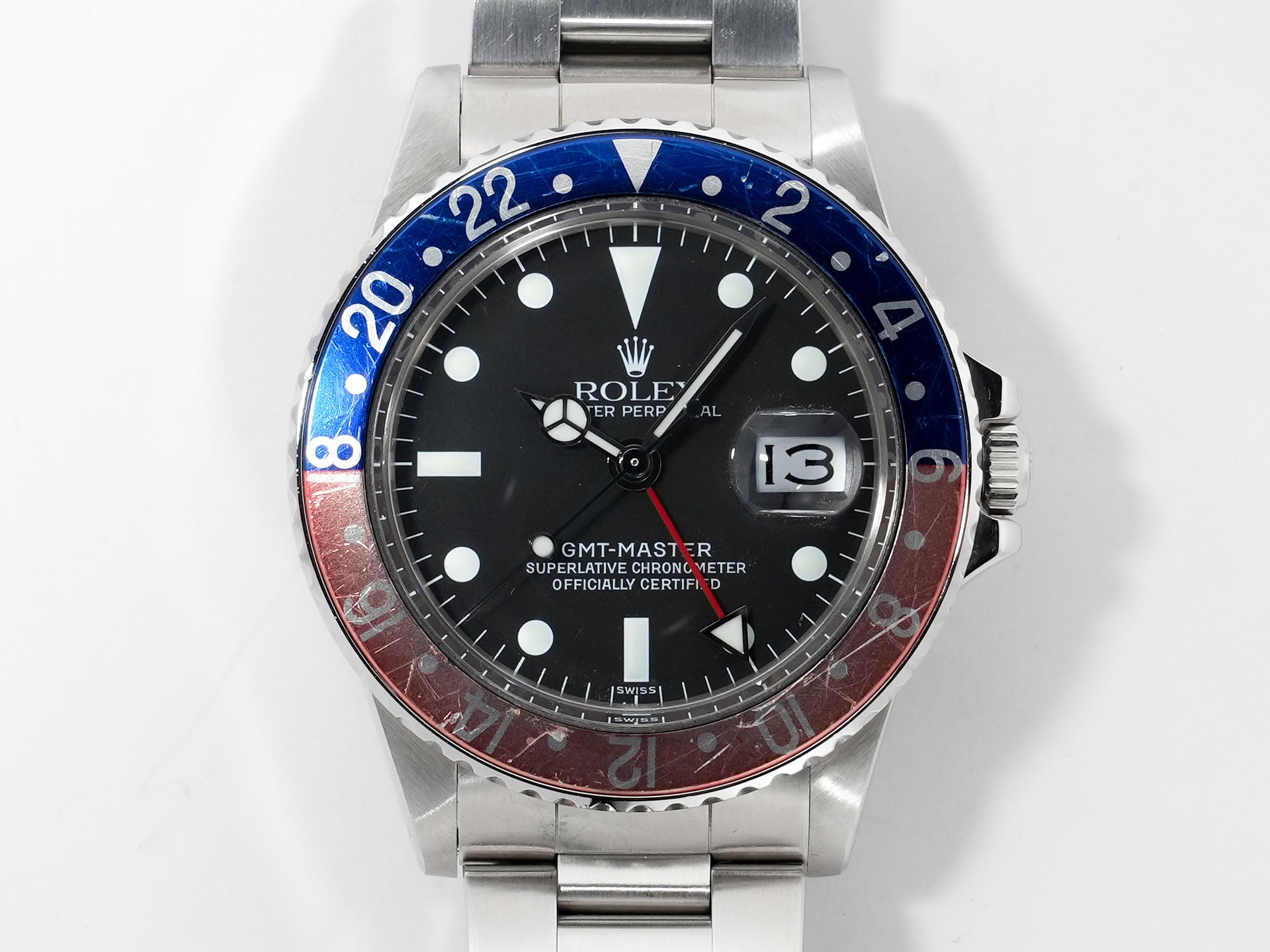 ロレックス GMTマスター Ref.1675 ステンレススチール ブラック文字盤 オイスターブレスレット 中古 pq5gc2z2