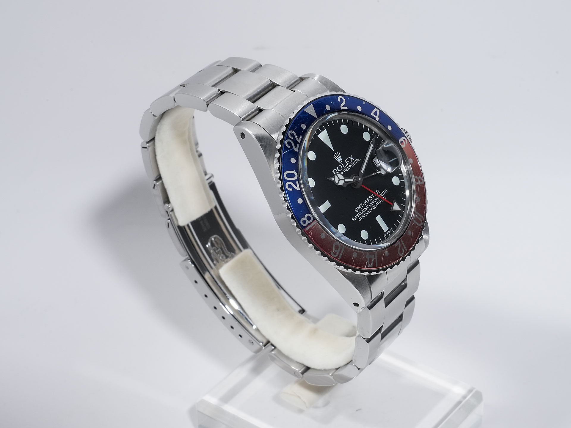 ロレックス GMTマスター Ref.1675 ステンレススチール ブラック文字盤 オイスターブレスレット 中古 pq5gc2z2