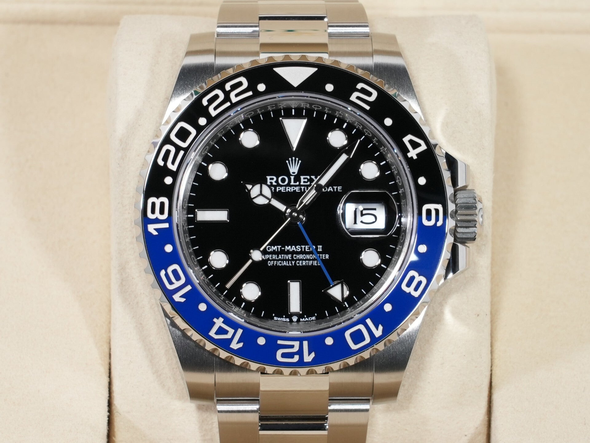 ロレックス GMTマスターII Ref.126710BLNR ステンレススチール ブラック文字盤 オイスターブレスレット 未使用 npr4nbkr