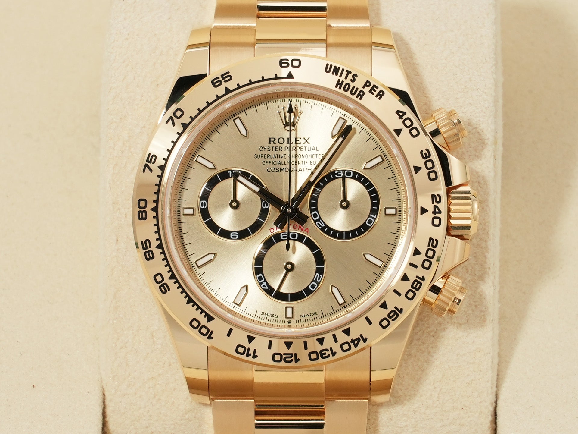 ロレックス デイトナ Ref.126508 イエローゴールド ゴールデン文字盤 未使用 nibk3ghm