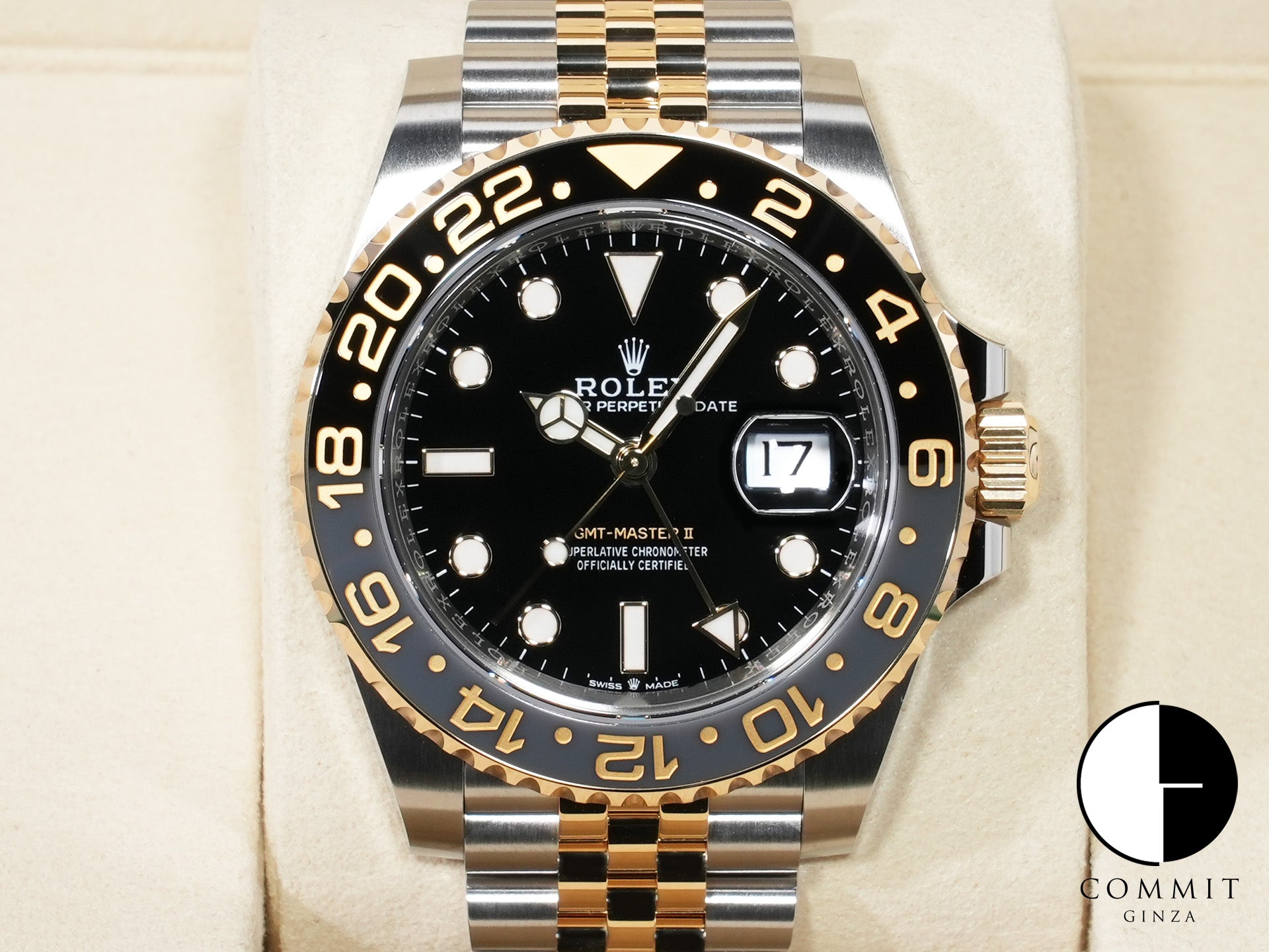 ロレックス GMTマスターII Ref.126713GRNR ステンレススチール/イエローゴールド ブラック文字盤 ジュビリーブレスレット 未使用 r55ogwnv