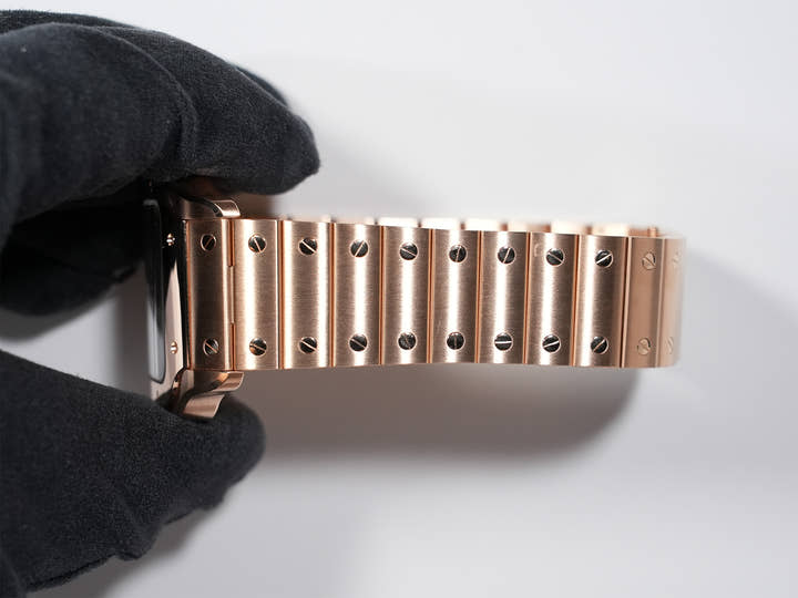 カルティエ サントス ドゥ カルティエ Ref.WGSA0018 ピンクゴールド シルバー文字盤 美品 pqq2z8su