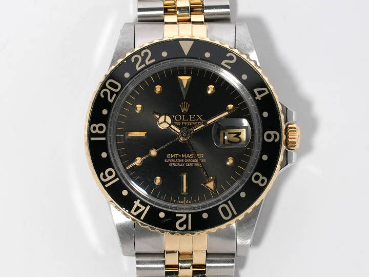 ロレックス GMTマスター Ref.1675/3 ステンレススチール/イエローゴールド ブラック文字盤 ジュビリーブレスレット 中古 vxxmzd8j