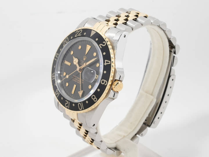 ロレックス GMTマスター Ref.1675/3 ステンレススチール/イエローゴールド ブラック文字盤 ジュビリーブレスレット 中古 vxxmzd8j