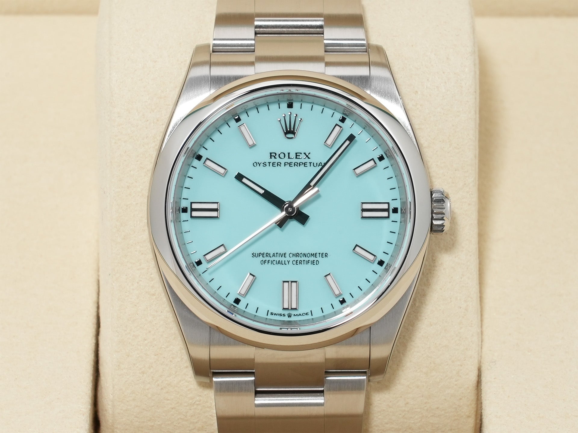 ロレックス オイスターパーペチュアル36 Ref.126000 ステンレススチール ターコイズ文字盤 未使用 prf2ma43
