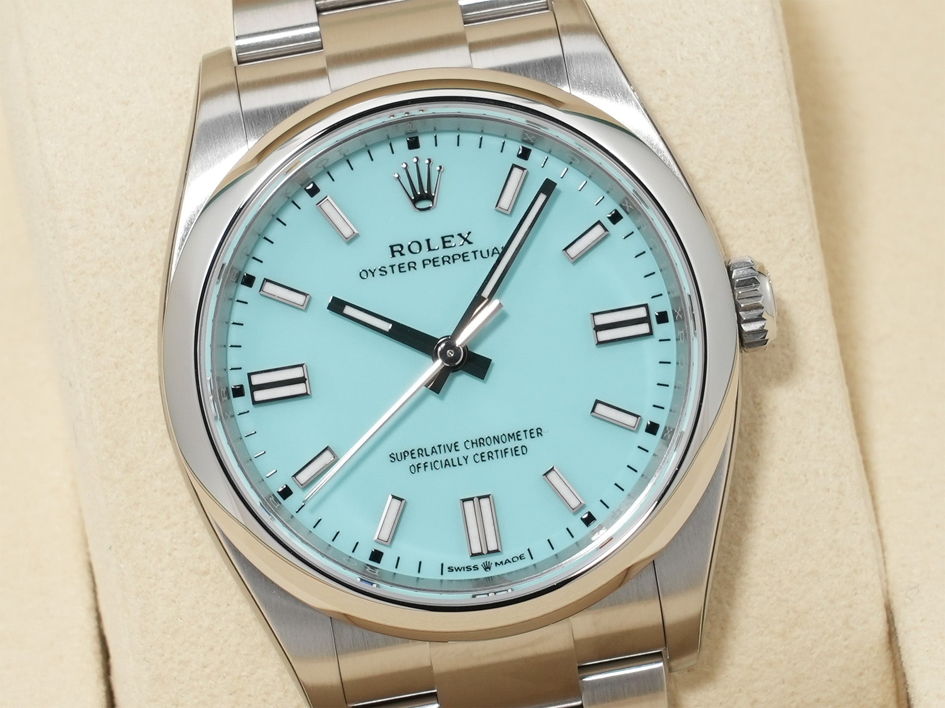 ロレックス オイスターパーペチュアル36 Ref.126000 ステンレススチール ターコイズ文字盤 未使用 prf2ma43