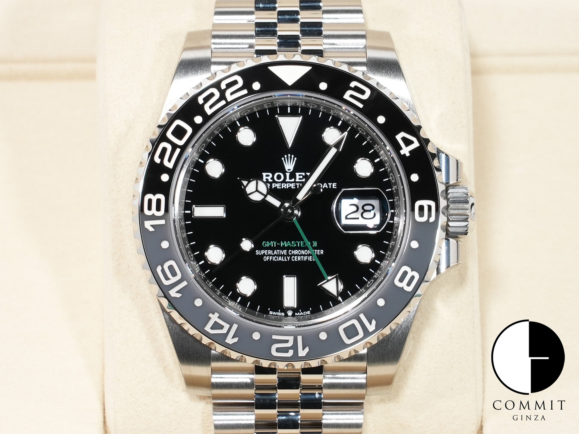 ロレックス GMTマスターII Ref.126710GRNR ステンレススチール ブラック文字盤 ジュビリーブレスレット 未使用 w5pqbazg